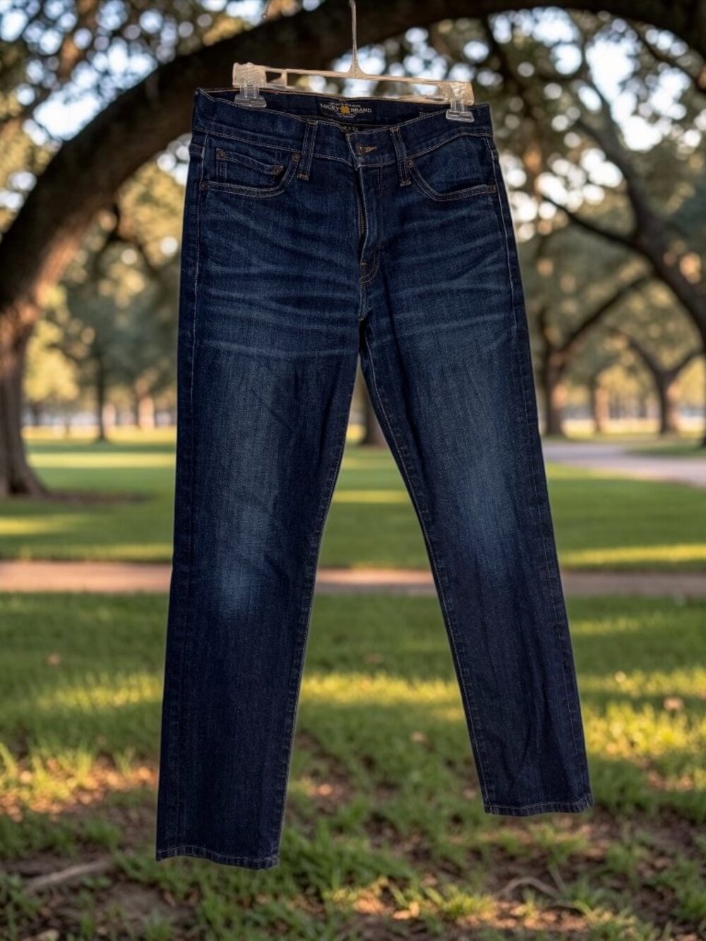 Lucky Brand 221 Original Straight Blue Dark Wash Denim Sz 29x32